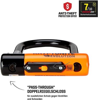 Замок велосипедний Kryptonite Evolution Mini-5, рівень захисту 7/10, з кріпленням, 3 ключі (8x14 см)