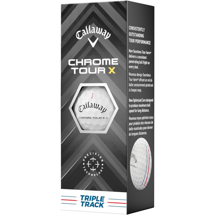 Гольф м'ячі Callaway Chrome Tour X, для гольфу, преміум-класу