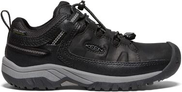 KEEN Targhee Low - водонепроникні трекінгові черевики для дітей (32/33 EU, Black Steel Grey)