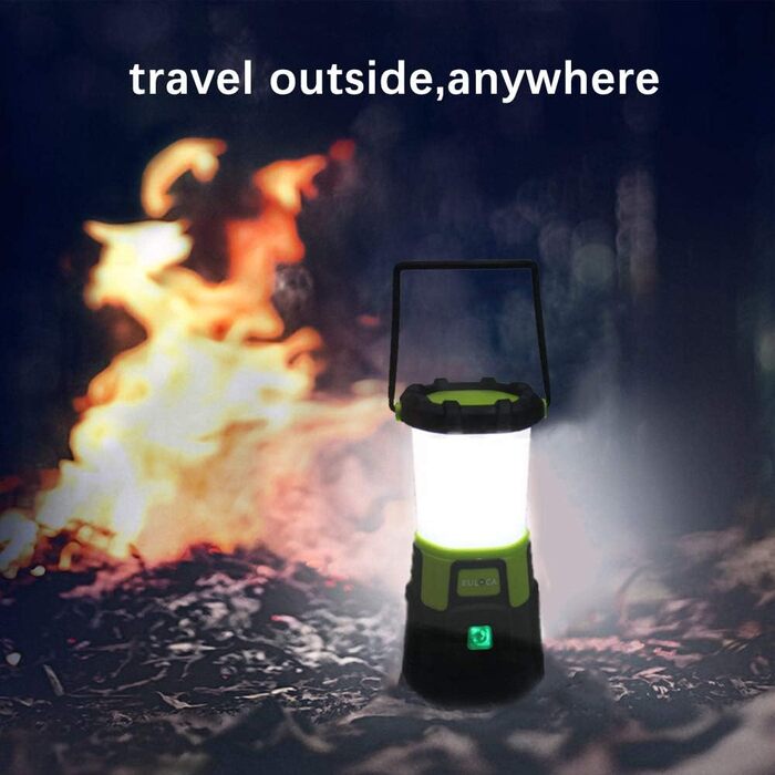 Кемпінгова лампа EULOCA 1200LM з LED CREE, перезаряджувана, водонепроникна, з Powerbank 4400mAh, 4 режими яскравості, 10W, для кемпінгу, походів, надзвичайних ситуацій