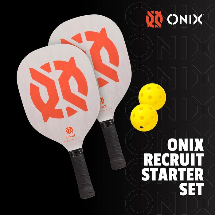 Набір для піклболу ONIX Recruit Starter: 2 ракетки й 2 м’ячі, білий