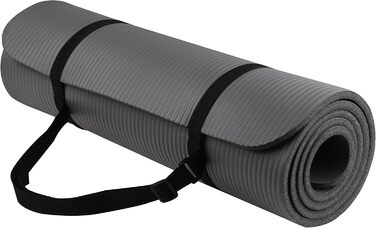 БалансФром GoYoga універсальний йога-мат преміум, 1,27 см, висока щільність, з ременем і блоками, посилена міцність