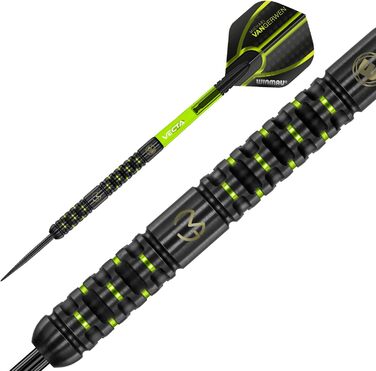 Дротики WINMAU Michael Van Gerwen MvG Adrenalin 23 г професійні, вольфрамові, для дартсу, з наконечником Steeltip, комплект з оперенням і шафтами
