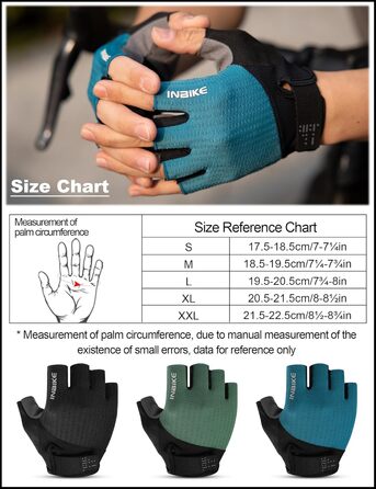 Велосипедні рукавички INBIKE для чоловіків, халявні, літні, ударостійкі, еластичні, дихаючі, світловідбиваючі, IHC215, синій, XL