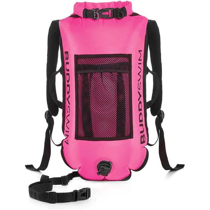 Плавальний жилет Open Water 28 л з водонепроникним мішком та знімним підкладкою для спини. Легкий, міцний, легко складається. Для дорослих, рожевий.