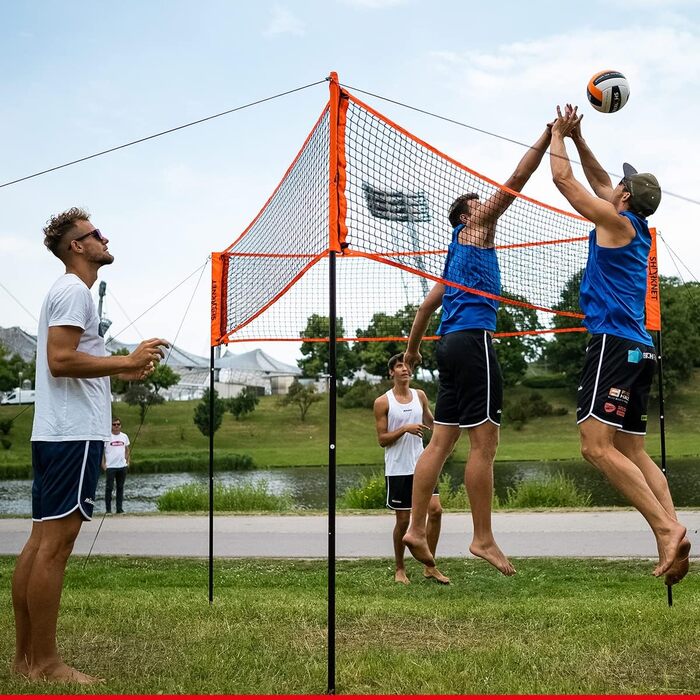Сітка для волейболу HAMMER SHARKNET 2 в 1, трикутна та класична, регульована висота, для пляжного та класичного волейболу