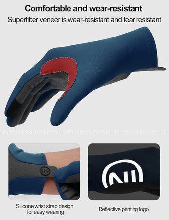 Велосипедні рукавички INBIKE для чоловіків та жінок, літні, дихаючі, MTB, довгі, з відбиваючими елементами, антиковзаючі, для їзди на велосипеді, шосе, спорту, синього кольору