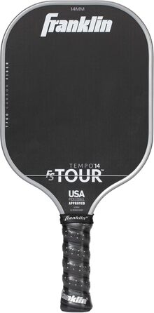 Професійна ракетка для піклболу Franklin Sports Pro FS Tour Series T700 з вуглецевого волокна, 14/16 мм, сірий, синій, рожевий, офіційно затверджена USA Pickleball