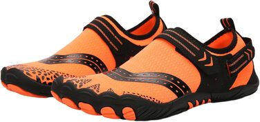 Водні черевики FANSU для дорослих, на липучці, літні пляжні черевики для жінок та чоловіків, швидковисихаючі, антиковзні, для плавання та серфінгу (39 EU, помаранчевий)