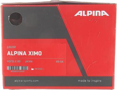 Дитячий велосипедний шолом ALPINA XIMO 49-54 см, легкий, міцний, з LED-підсвіткою, піратський глянець