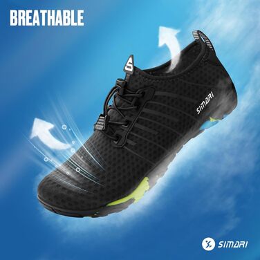 Швидковисихаючі водяні черевики Simari для жінок та чоловіків, для плавання, серфінгу, йоги та відпочинку на пляжі, сірі