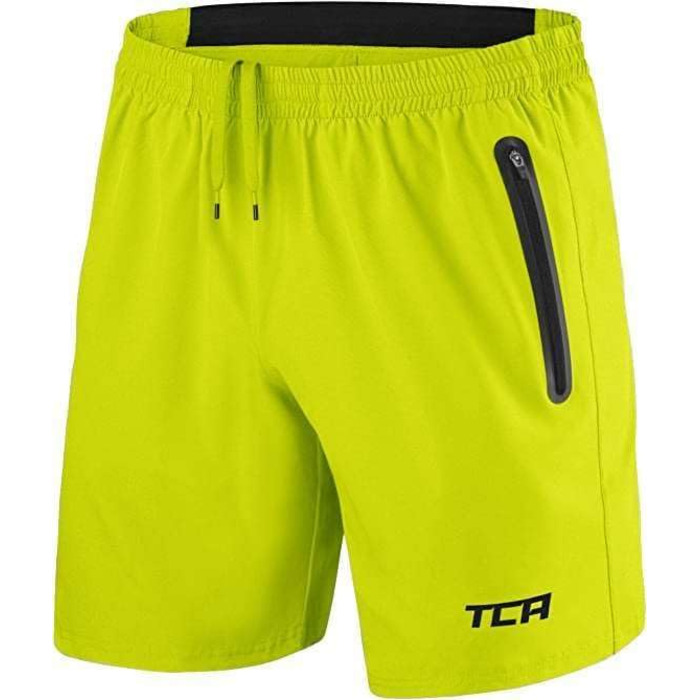 Шорти спортивні чоловічі короткі, жовті (XL) з кишенями на блискавці - TCA
