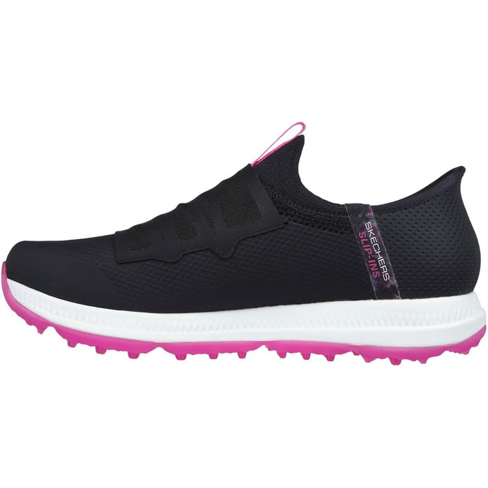 Жіноче golf-взуття Skechers Go Golf Elite 5 Arch Fit, водонепроникні сліпони, розмір 39 EU, чорно-рожевий колір