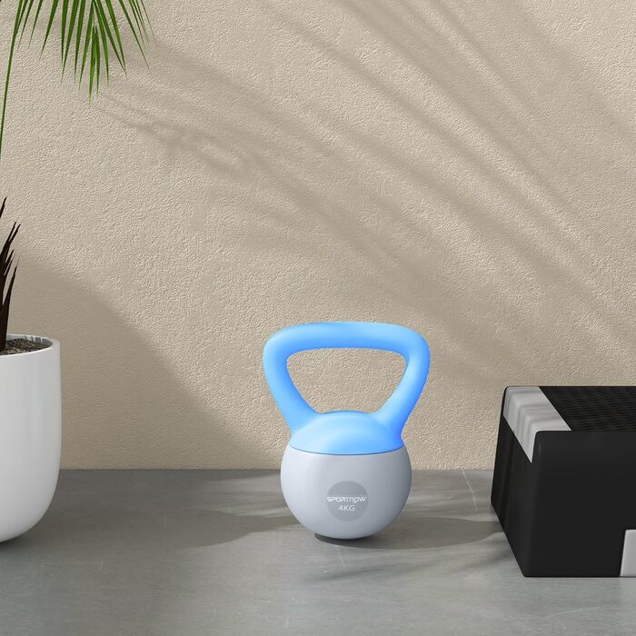 Гантель SPORTNOW Soft Kettlebell 4/6/8/10/12 кг з нековзким руків'ям для фітнесу та силових тренувань вдома