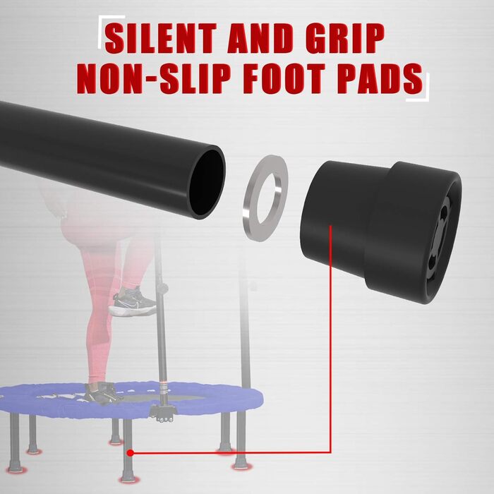 Міні-батут Kanchimi для дому з ручкою, 121.92 см (48 дюймів), блакитний