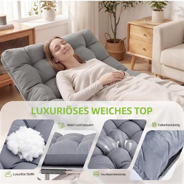 Ліжко похідне розкладне Feldbett XXL 7 зон, 250 кг, Oxford 1200D, кут нахилу 15°, сіре (2 шт)