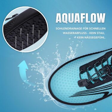 Чоботи для плавання WateLves: чоловічі та жіночі, для пляжу, аквашузи, босоніжки для плавання, швидко сохнуть, колір: місячний зелений, розмір EU 37