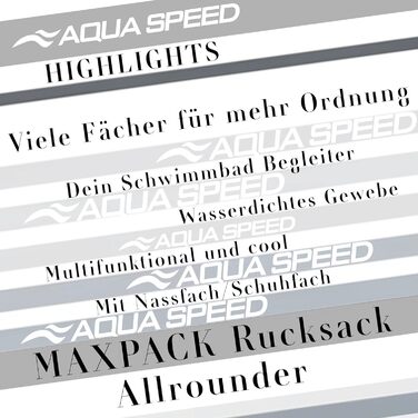 Рюкзак Aqua Speed MAXPACK 42л чорний для спорту та подорожей з мікрофібровим рушником