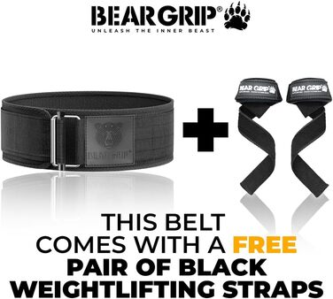 Пояс для важкої атлетики BEAR GRIP, самозамикаючий, преміум, для кросфіту, пауерліфтингу та бодібілдингу, унісекс
