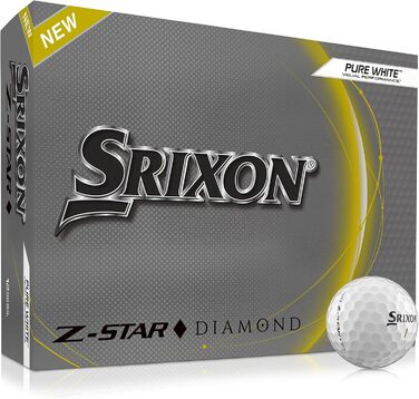 Гольф-м'ячі Srixon Z-Star Diamond 2, унісекс, білий, універсальний розмір