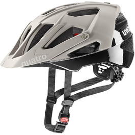 Велошолом Uvex Quatro CC для MTB, жіночий та чоловічий, індивідуальне регулювання розміру, покращена вентиляція, колір коричнево-чорний, 52-57 см
