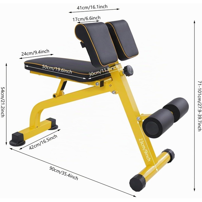 Римський стілець Hyperextension: регульований тренажер для гіперекстензії, спини та преса для домашнього спортзалу
