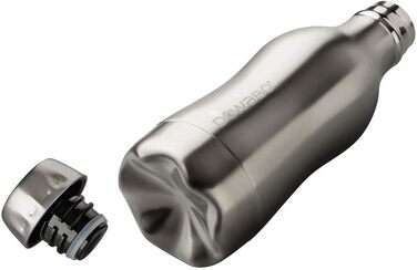 Термос Dowabo Pure Steel 350 мл, нержавійка, ізольована пляшка для води, тримає тепло 12 годин, холод 24 години, герметична, для газованих напоїв