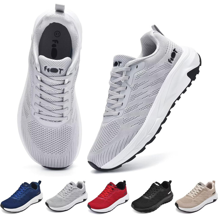 Кросівки для бігу широкі чоловічі/жіночі, зручні, дихаючі, спортивні, розмір 37-47 (41 EU, сірий)