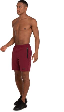 Шорти спортивні чоловічі короткі TCA - чоловічі шорти для занять спортом з кишенями на блискавці, червоні