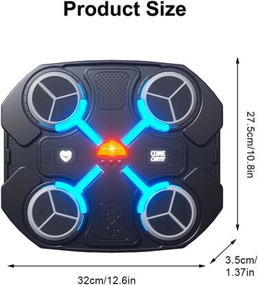 Музична бокс-машина з LED, Bluetooth, рукавичками, настінна, інтелектуальна електронна система для тренувань вдома, 3 режими швидкості