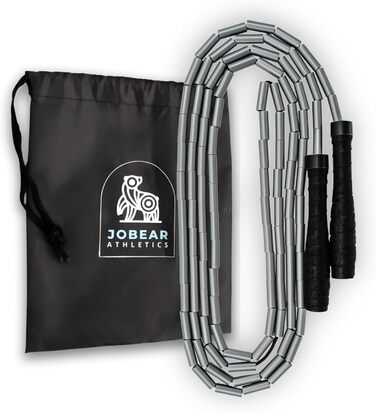 Стрибковий скакалка JOBEAR Athletics з кульками для фітнесу - зручні ручки з Grip Tape, без спутанню, регульована - для дорослих, підлітків та дітей (батьків)