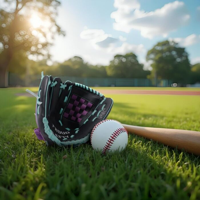 Рукавичка для бейсболу Urby для лівшів, дитяча (7-11 років), чорно-фіолетова, 11.5 дюймів