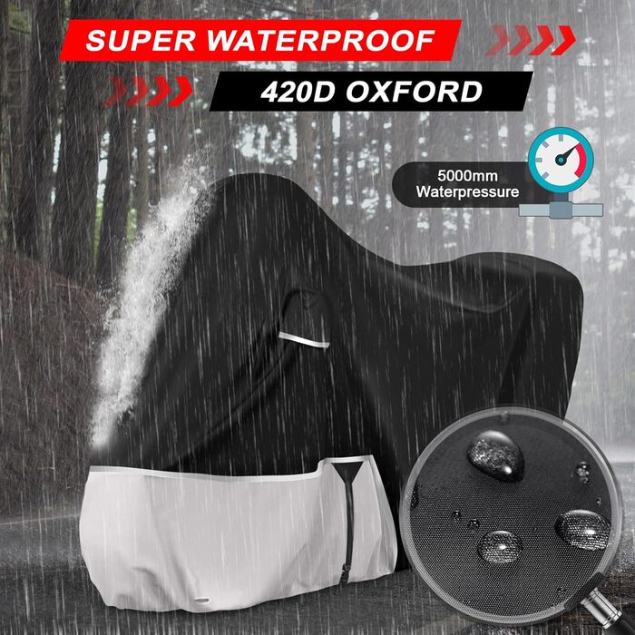 Водонепроникний чохол для мотоцикла Piaggio Vespa GTV GTS GT60/125/200/250/300 (з багажником), 420D Oxford, для зберігання на вулиці