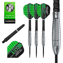 Професійний набір дротиків Harrows Dimplex Bomb & Tapered, 90% вольфрам, 10 шт, чорний