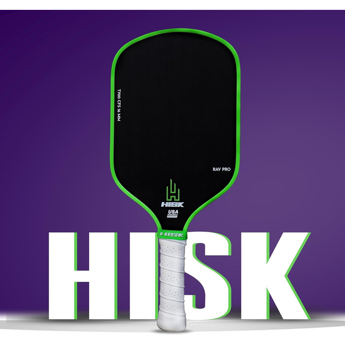 Паддл для піклболу RAV PRO Ultimate High End – преміум-якість, 16 мм, японський Toray T700, USAPA, зелений неслизький гріп