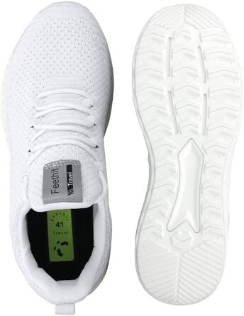 Кросівки Feethit для чоловіків: спортивні, для бігу, з неслизькою гумовою підошвою, легкі та дихаючі, білі, 41 EU