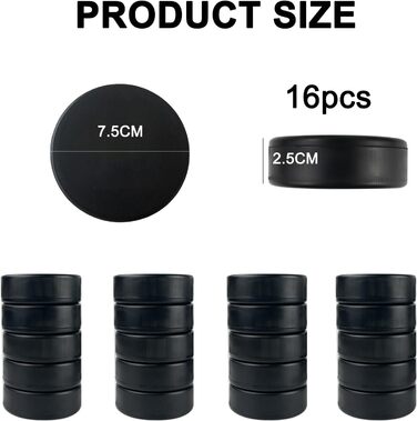 Набір хокейних шайб Noaya 16 шт. – 7,6 x 7,6 x 2,5 см. Ідеально для тесхокею, ковзанки, тренувань та гри. Хокейне обладнання для початківців та професіоналів.