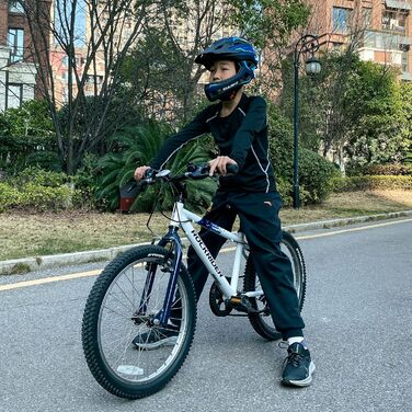 Дитячий велосипедний шолом EULANT з підборіддям, повнолицевий BMX/MTB, для хлопчиків і дівчаток, знімний підборідник, розмір S (48-52 см), синьо-жовтий