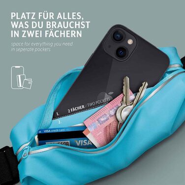 Поясна сумка для Samsung Galaxy A54 5G Handy Laufgürtel - Водонепроникний чохол для бігу, червоний (Energy)