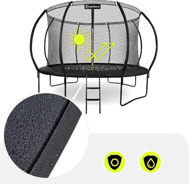 Батут гірчатий Hypermotion Outdoor для дітей 244/305/366/430/487 см - швидковисихаючий, водостійкий, Ø 366 см