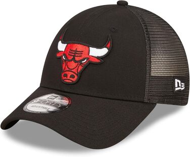 Кепка New Era Chicago Bulls NBA Home Field Black 9Forty Trucker Strapback - оригінальна кепка з логотипом команди
