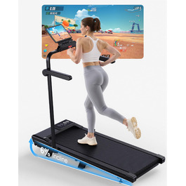 Бігова доріжка Walking Pad 4-в-1 з нахилом 6%, 12 км/год, складна, з APP та пультом, до 136 кг, чорна