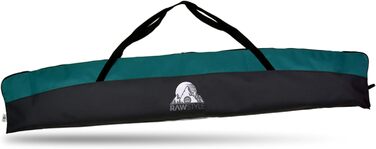 Сумка для лиж Rawstyle 160 см, водонепроникна, чорна-бірюзова, для дорослих, для лиж та палиць, чохол для зимових видів спорту