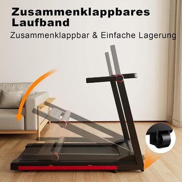 Бігова доріжка Lacuffy Walking Pad для дому, складна, з APP-керуванням, ШІ-тренуванням, підходить для високотехнологічних пристроїв, макс. вага 158 кг, підтримка мульти-гонок