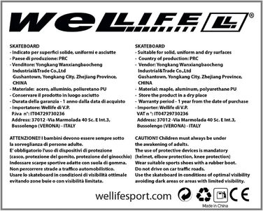 Скейтборд WeLLIFE 79x20 см, 9 шарів клену, подвійний кік, графіка Double Triangle, для дітей, підлітків і дорослих, для початківців