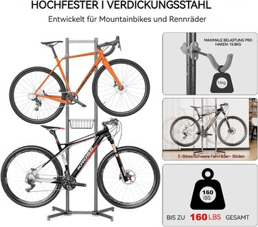 Підставка для велосипедів CXWXC на 4 велосипеда, до 70 кг, для гаража, дому, вулиці