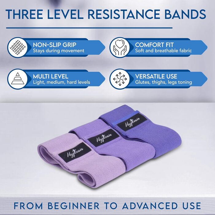 Пілатес-кільце Hyptonix з еластичними стрічками для силових тренувань, фітнесу та реабілітації, повний комплект з сумкою для зберігання (блакитне)