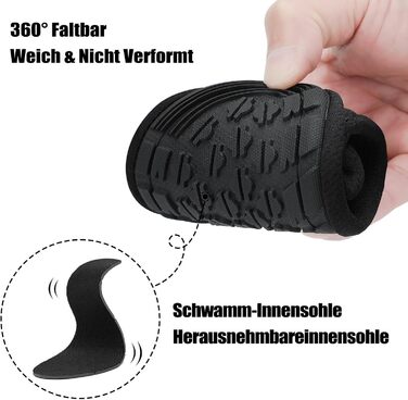 Чоботи для плавання Sagaro: чоловічі та жіночі, легкі, з неопрену, швидко сохнуть, для пляжу, серфінгу, розмір EU 36-47, Smoky Black