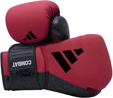 Боксерські рукавички adidas Combat 50, 12 унцій, червоно-чорні