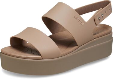Жіночі сандалії Crocs Brooklyn Low Wedge, 41/42 EU, Latte Mushroom